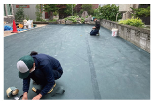 防草シート敷き_施工写真2